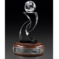 Medium Optic Globe I Crystal Award